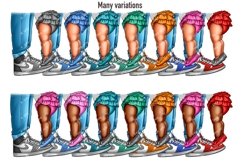 Dad Daughter shoes clipart, Fathers Day clipart, Legs clipar Product Image 9