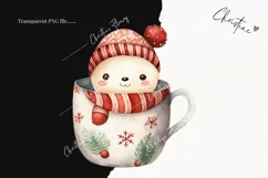 Cute Christmas Snowman Mug Clipart | Christmas Clipart Product Image 2