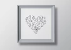 Quarantine Valentine heart clipart. Stop covid, stay home Product Image 2