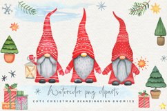 Watercolor Gnomies Cliparts. Christmas set Product Image 1