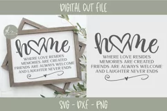 Home Where Love Resides - SVG, DXF & PNG Product Image 2