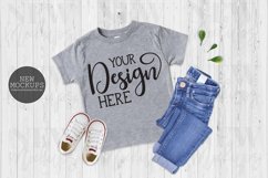 Kids Bella Canvas 3001T Athletic Heather Shirt Mockup Product Image 1