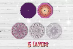 3D Layered Mandala svg mandala 3D Papercut SVG Zentangle Product Image 3