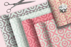 Seamless Valentine Papers Love and Xoxo 10 PNG files Product Image 3