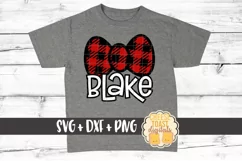 Bow Tie - Buffalo Plaid - Boy Valentine SVG PNG DXF Files Product Image 1