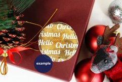 Wood Christmas Ornament Mockup, Round wood slice Mockup PSD Product Image 2