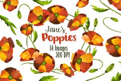 Watercolor Poppies Clipart Product Image 1