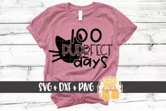 100 Purrfect Days - Cat 100th Day of School SVG File Product Image 1