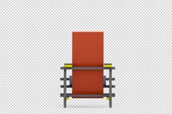 Isometric Arm Chair 3D isolated render Product Image 1