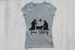True Story Svg, Nativity Svg, Christmas Svg, Baby Jesus Svg. Product Image 2