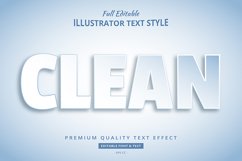 White Clean 3D Illustrator Text Style Effect Product Image 1