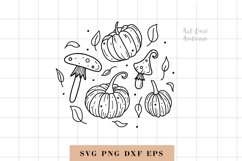 Pumpkin SVG , pumpkin cut file, mushroom svg Product Image 1