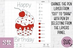 Birthday card insert design| Paper cutting | Cricut Joy svg Product Image 4