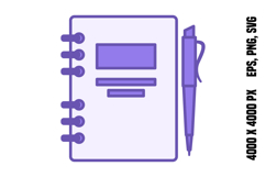 Colored Notebook Icon Product Image 1