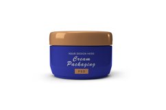 Cosmetic Cream Jar Packaging 3D Mockup Template Photoshop Product Image 1