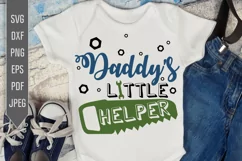 Daddy's Little Helper Svg. Baby Boy Shower Svg. Baby Bib Product Image 1
