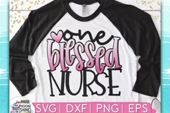 One Blessed Nurse SVG DXF PNG EPS Cutting Files Product Image 1