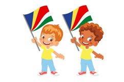 Seychelles flag in hand set Product Image 1