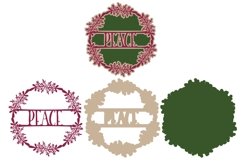 3-D Christmas layered cut file for tags or framed design. Product Image 2