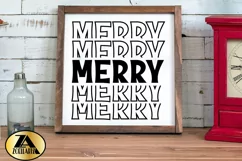 Christmas SVG PNG EPS DXF Merry SVG Cutting Printing File Product Image 2