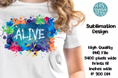Christian PNG | Alive in Christ | Sublimation Design Product Image 1