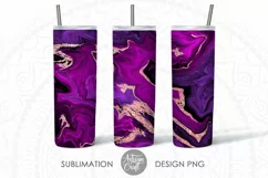 Purple rose gold marble, Tumbler sublimation Design Product Image 4