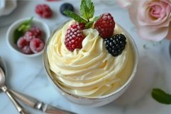 Gourmet berry topped frozen yogurt dessert Product Image 1