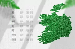 Glitter St.Patrick's Day clip art in colors of Ireland flag Product Image 3