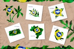 Old Brazil. Watercolor Flag. Product Image 6