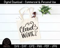 I'm On Cloud Wine - Funny Wine SVG, Drinking Glass Party SVG Product Image 3