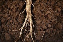 Revealed plant roots in soil Product Image 1