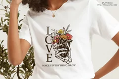 Love makes everything grow Svg, Heart with flowers Svg Product Image 3