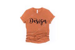 Bella Canvas Mockup 3001 Heather Autumn T-shirt Unisex Tee Product Image 1