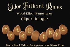 Elder Futhark Runes - Wooden Runestones Clipart Set Product Image 1