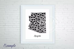 Arizona map with hearts Product Image 2