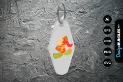 Scandinavian Dancing Girl Keychain SVG Product Image 1