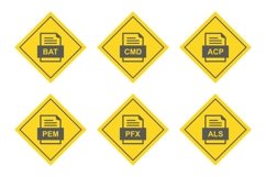 Set Of File Formats Icons Product Image 1