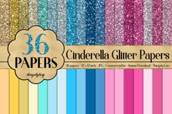 SALE OFF 432 Glitter Digital Paper, Princess Kid Party Paper Product Image 4