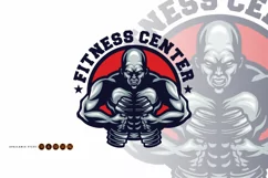 Gym Fitness Club Center Mascot SVG Illustrations Product Image 1
