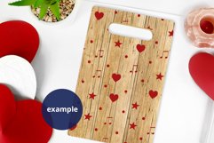 Valentine's Day Wood Cutting board mockup, PSD full wrap Product Image 2
