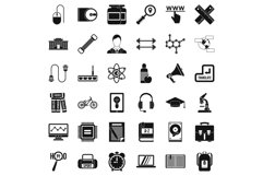 Season training icons set, simple style Product Image 1