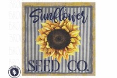 Vintage Sunflower Seed Co, Feed Sack, Sublimation PNG Art Product Image 1