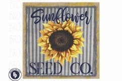 Vintage Sunflower Seed Co, Feed Sack, Sublimation PNG Art Product Image 1