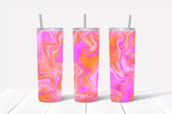 Colorful Marble Skinny Tumbler 20oz Sublimation Designs Product Image 4