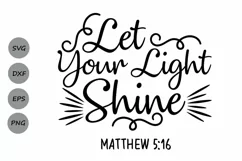 Let Your Light Shine SVG, Bible verse svg, Christian svg. Product Image 1