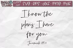 Jeremiah 29 SVG, I know the plans I have for you SVG File Product Image 2