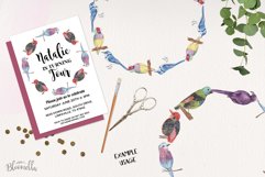 Birds Wreaths Watercolor 8 Florals Hand-Painted Garlands Product Image 4