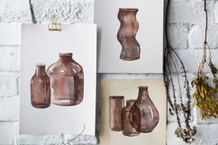 Watercolor Vintage Glass Bottles Clipart. Product Image 4