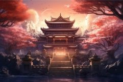 Enchanted oriental palace at dusk Product Image 1