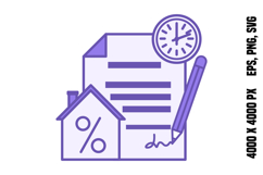 Colored Mortgage Icon Product Image 1